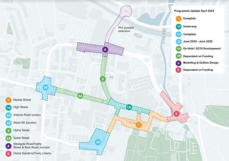 The £12m Dartford Town Centre regeneration scheme plan