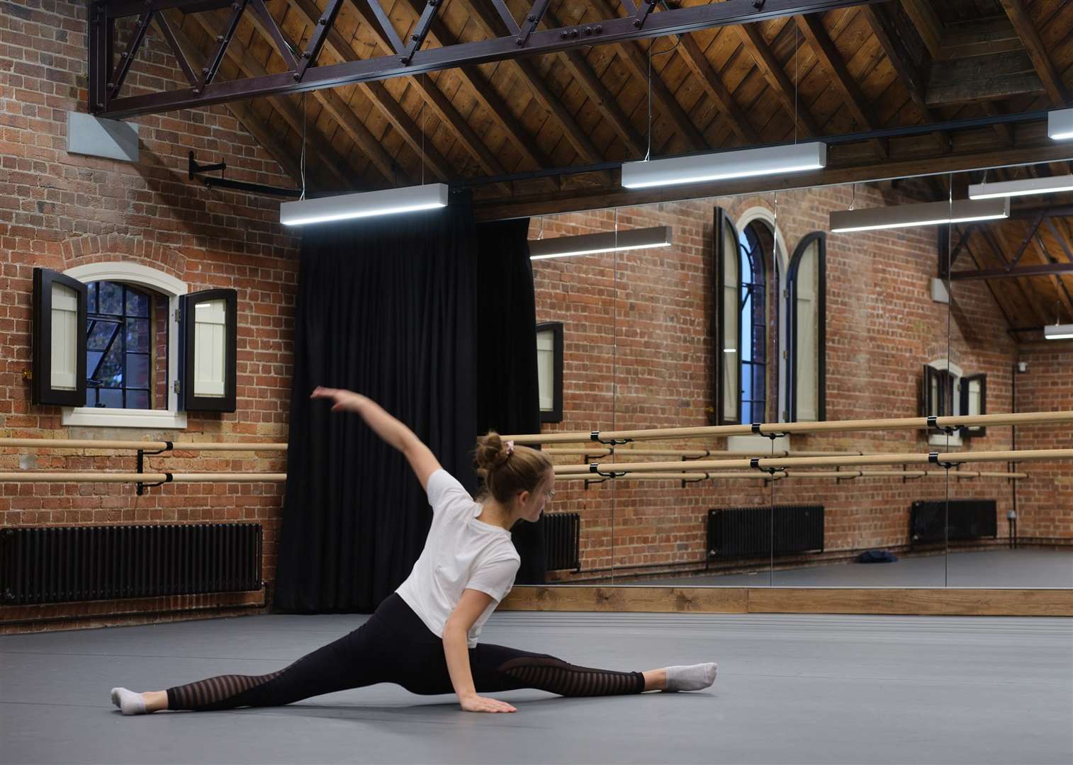 The dance studio inside King's School site The Malthouse in Canterbury