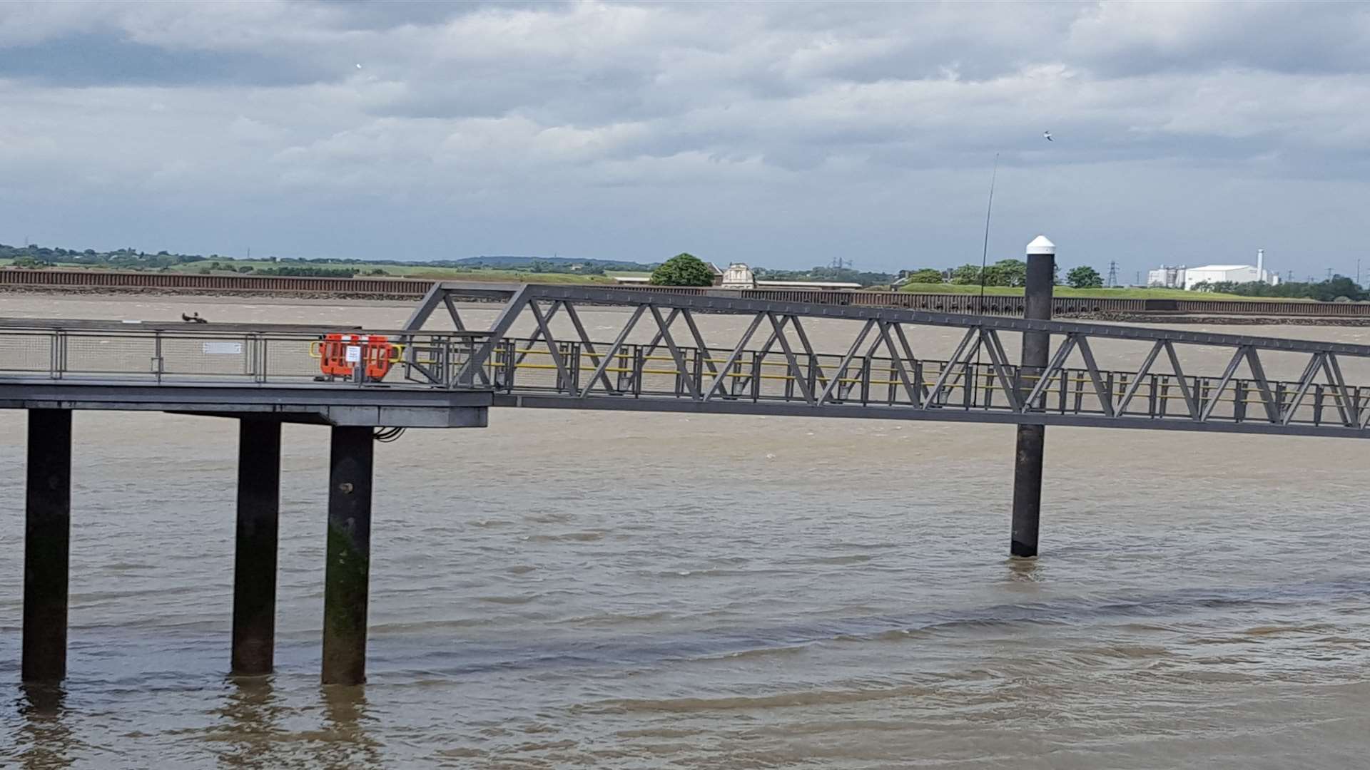 The pontoon leading to the ferry has been declared unsafe
