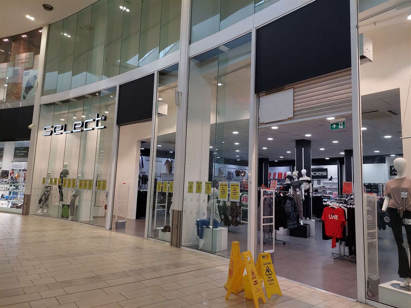 Select opened in County Square years ago and is located next to A Simmonds and the former Debenhams