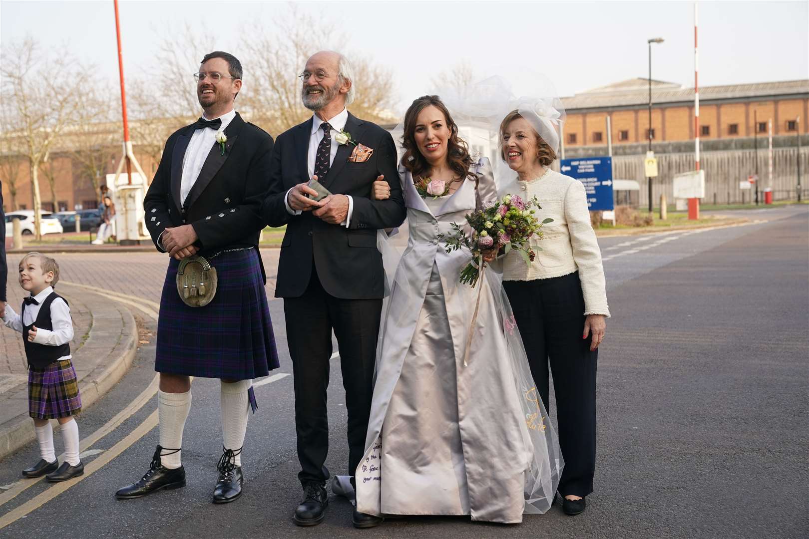 Stella Moris outside HMP Belmarsh, south-east London, after her wedding ceremony to WikiLeaks founder Julian Assange(Yui Mok/PA) (Yui Mok/PA)