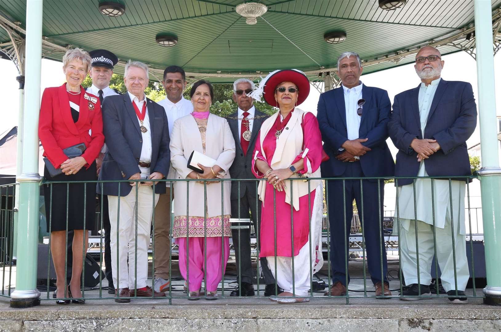 The High Sheriff Nadra Ahmed MBE DL, Deputy Lieutenant Rosemary Dymond and Mayor of Gravesham Cllr Gurdip Bungar were in attendance. Picture: Andy Barnes