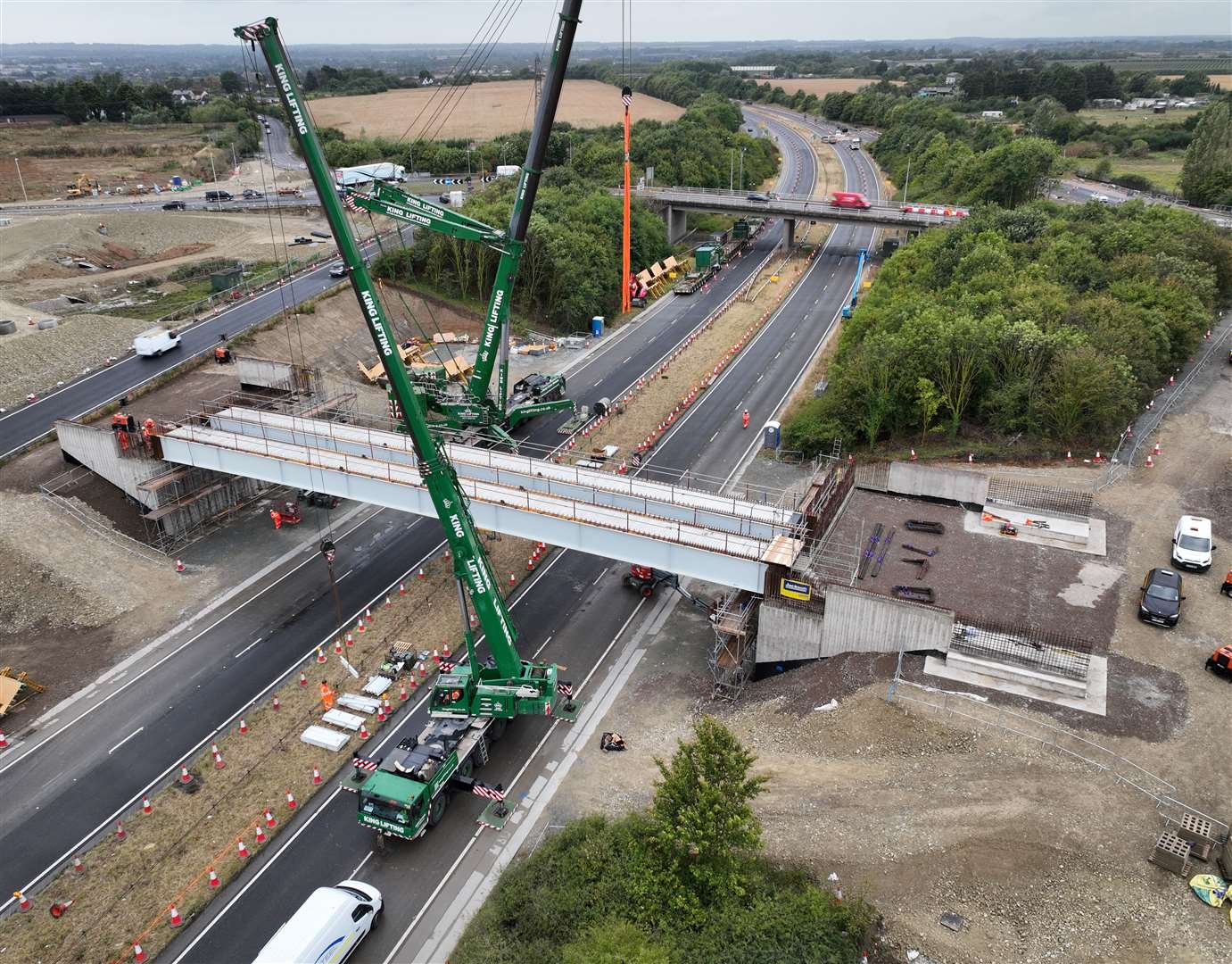 The old and new Grovehurst bridges over the A249 near Iwade and Kemsley. Picture: Phil Drew