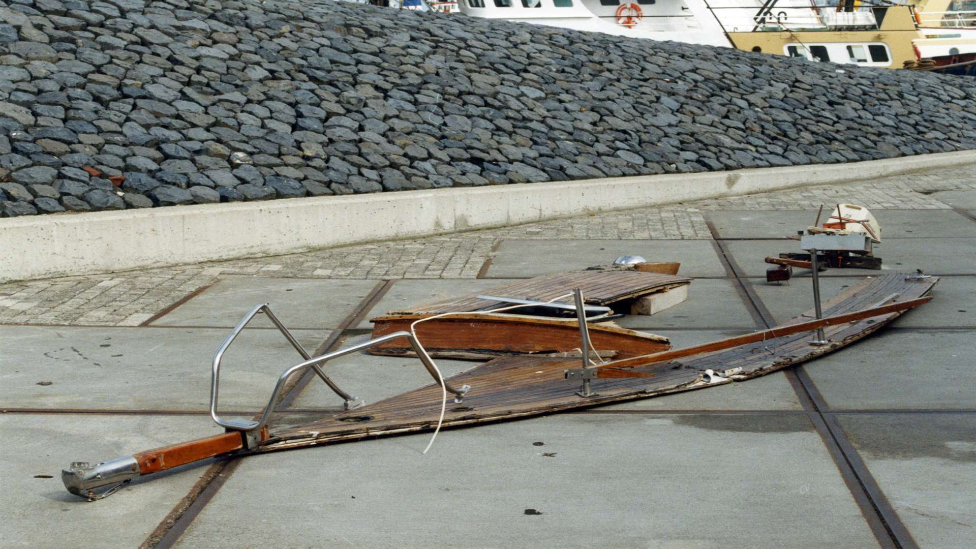 Parts of the wooden boat found in Holland