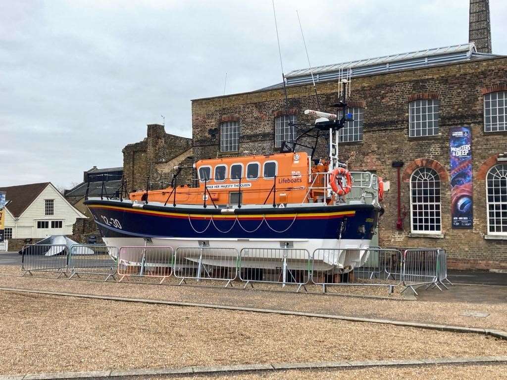 RNLB Her Majesty The Queen at the Historic Chatham Dockyard. Picture: Historic Lifeboat Collection