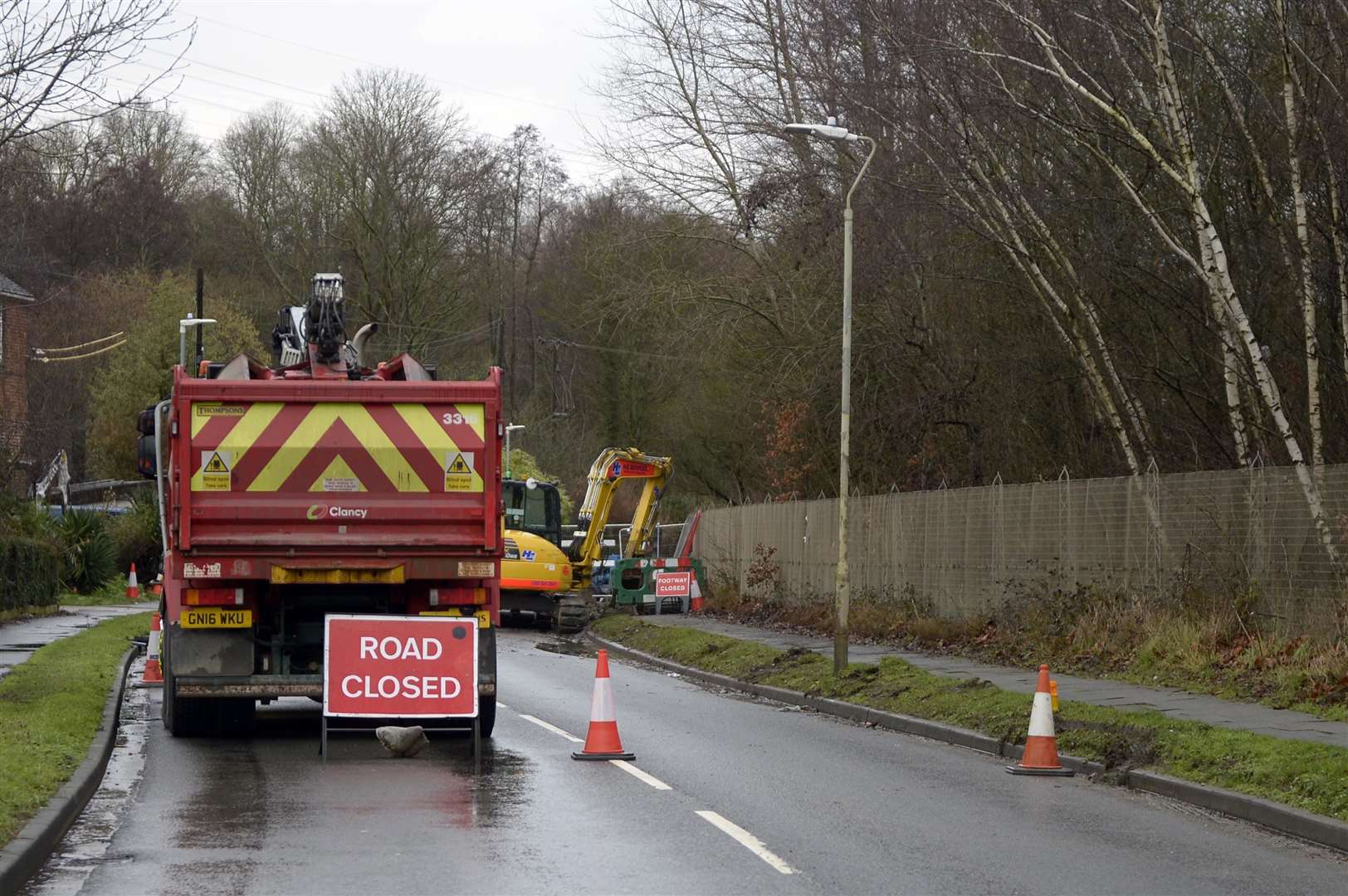 Broad Oak Road in Canterbury remains shut more than two weeks