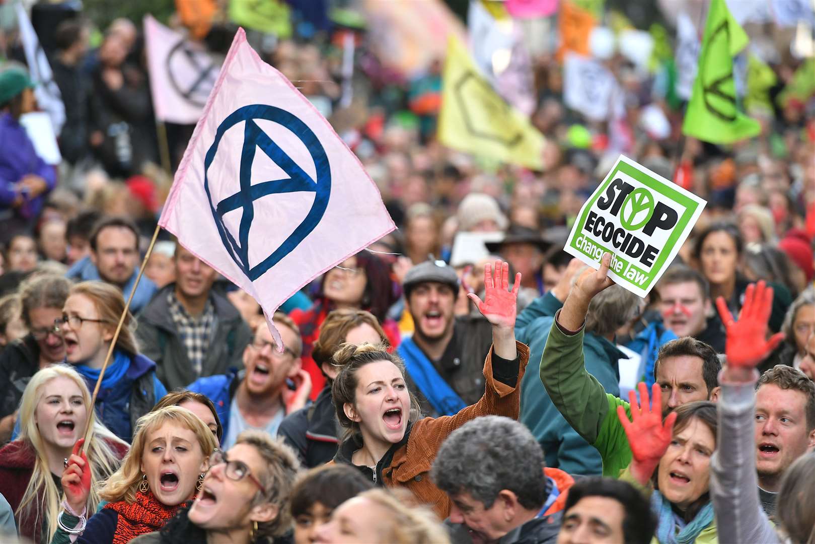 Extinction Rebellion (XR) climate change protest (Dominic Lipinski/PA)