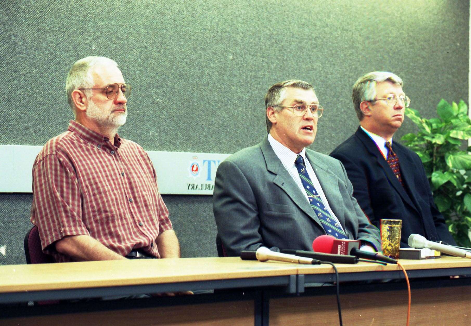 Peter Streader during the police appeal for information to track down his daughter's killer