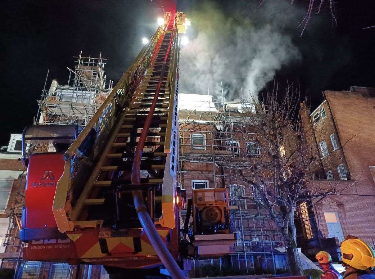 Around 100 firefighters were the scene (London Fire Brigade/PA)