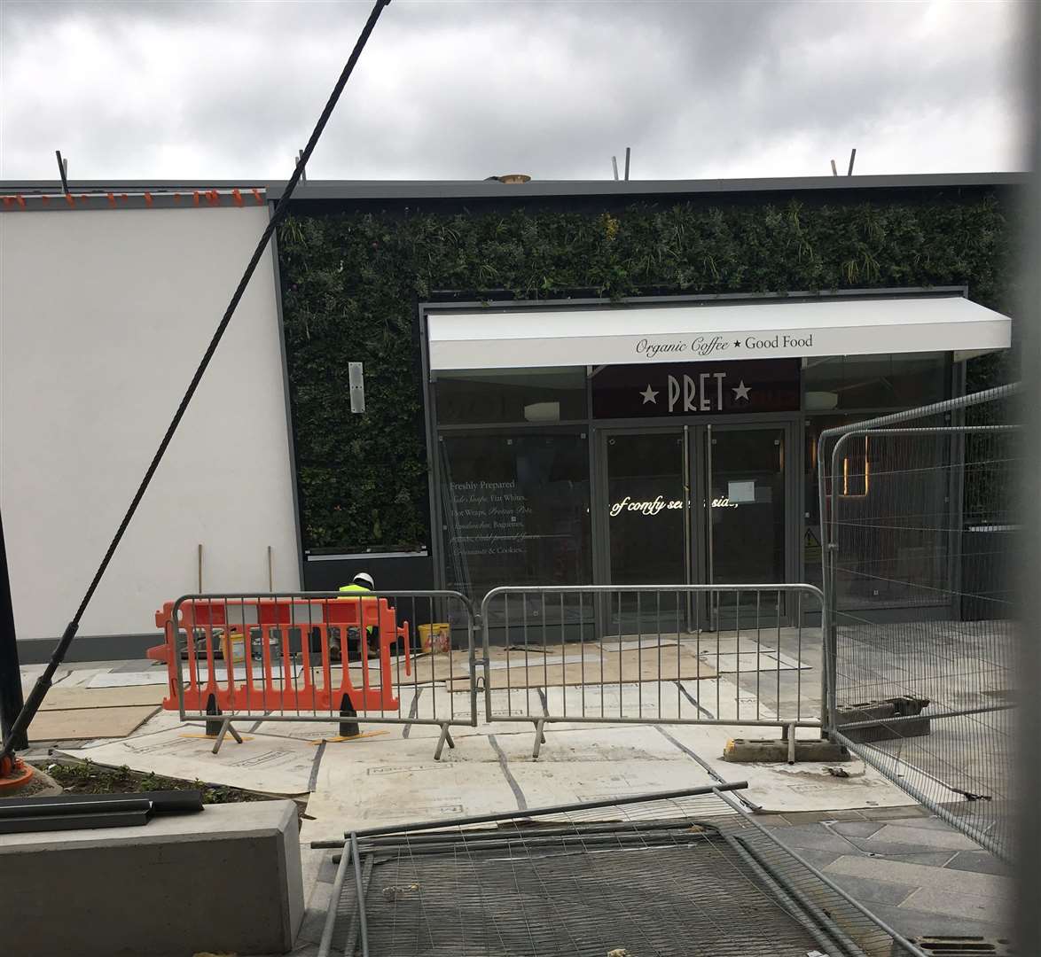 Signs for the new Pret a Manger went up last month