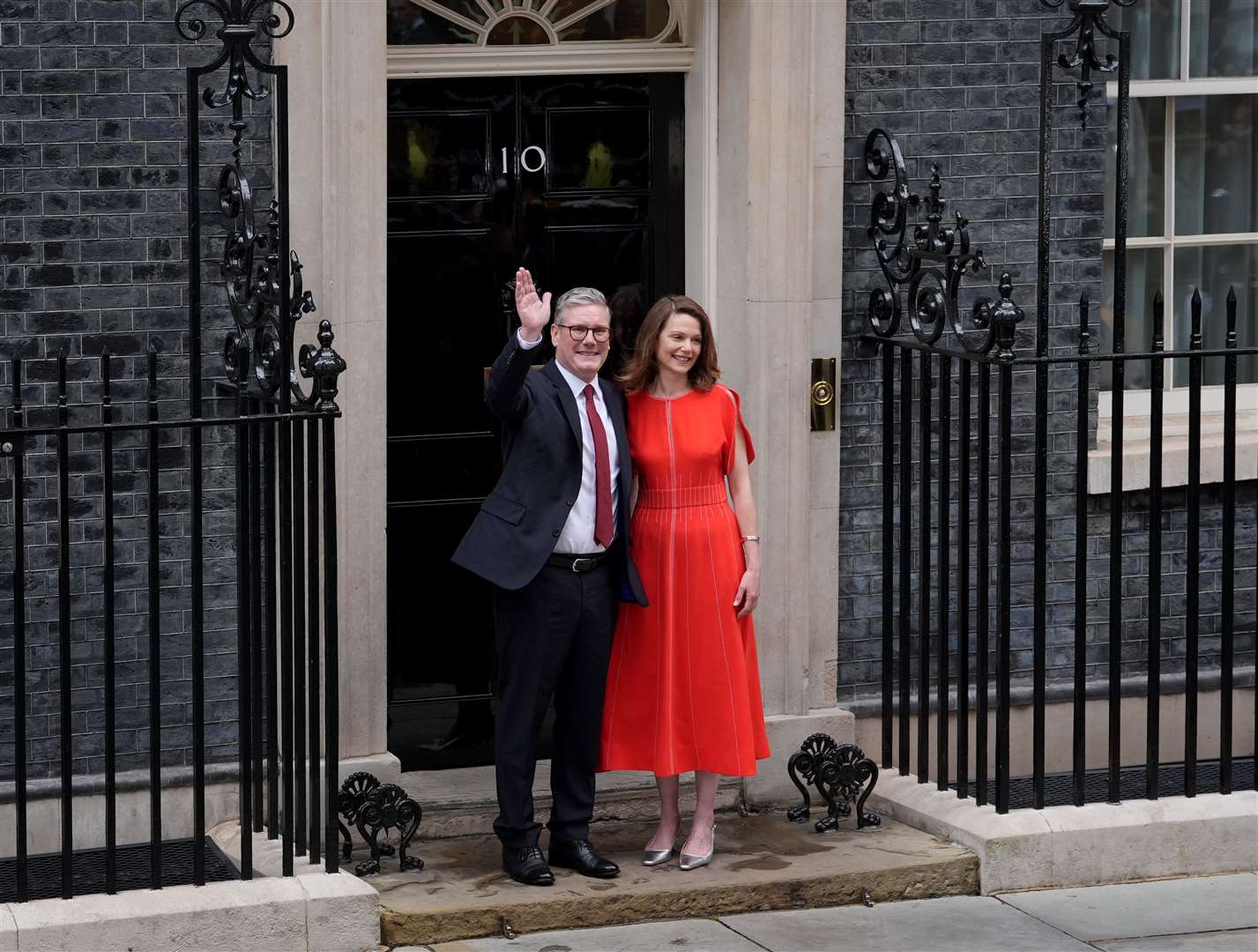 Sir Keir Starmer and his wife Victoria outside No 10 Downing Street (Gareth Fuller/PA)