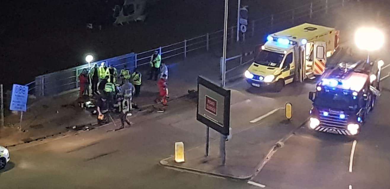 Emergency services attended the scene in Royal Harbour Approach in Ramsgate Picture: John Smiddy Smith (3551762)