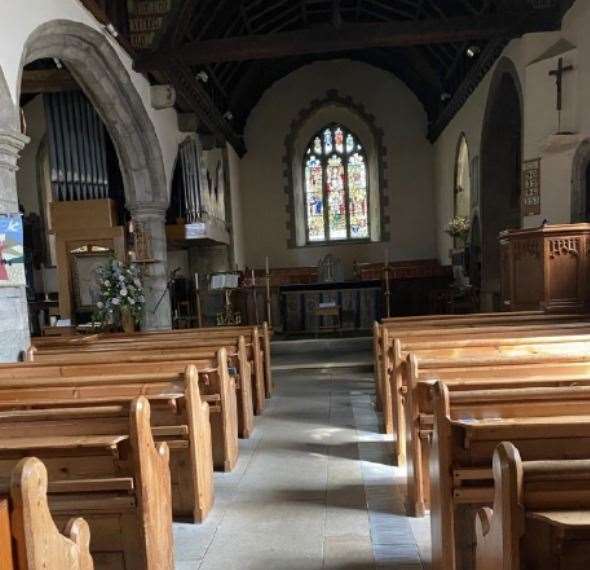 The pews as they currently stand in Holy Cross Church in Bearsted. Picture: John Taylor