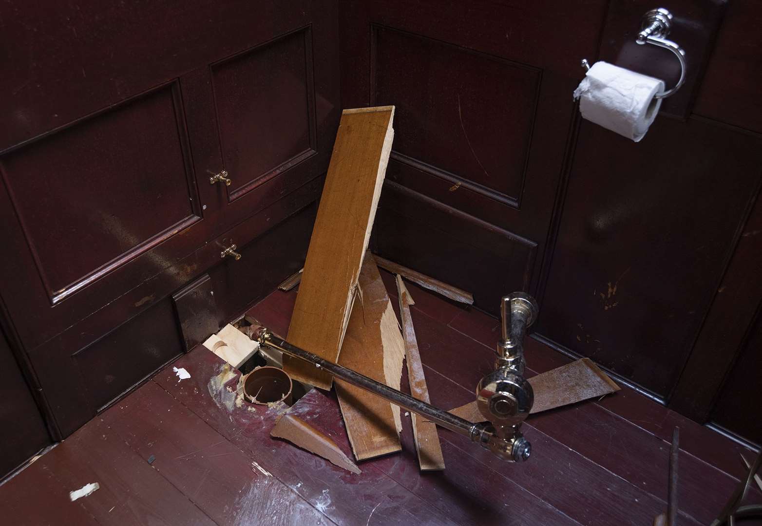 Damage was left after the alleged theft in the Oxfordshire country home (Blenheim Palace/PA