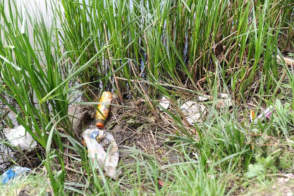 Litter at The Fleet in Sheerness