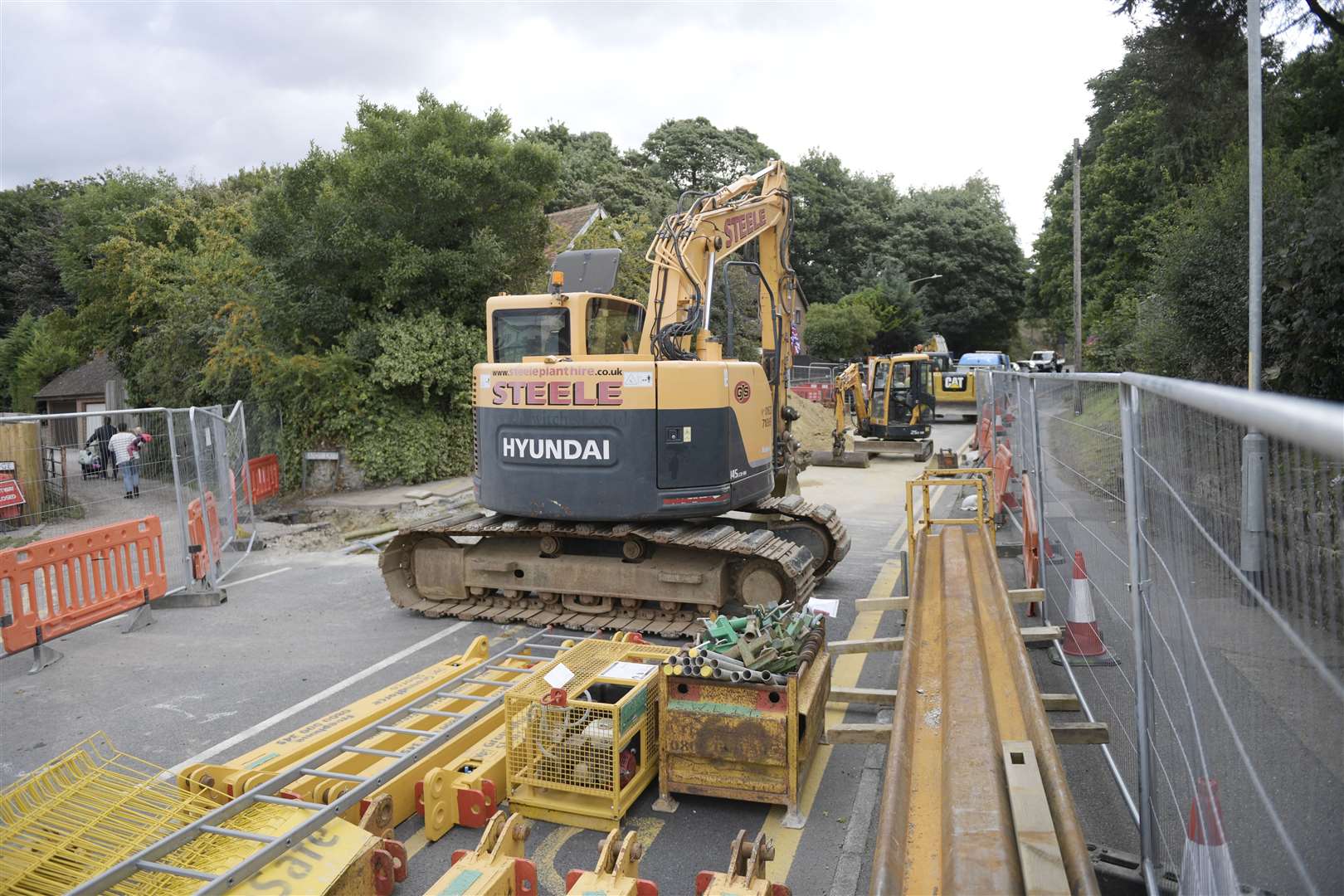 Machinery at the site in Kennington Road. Picture: Barry Goodwin