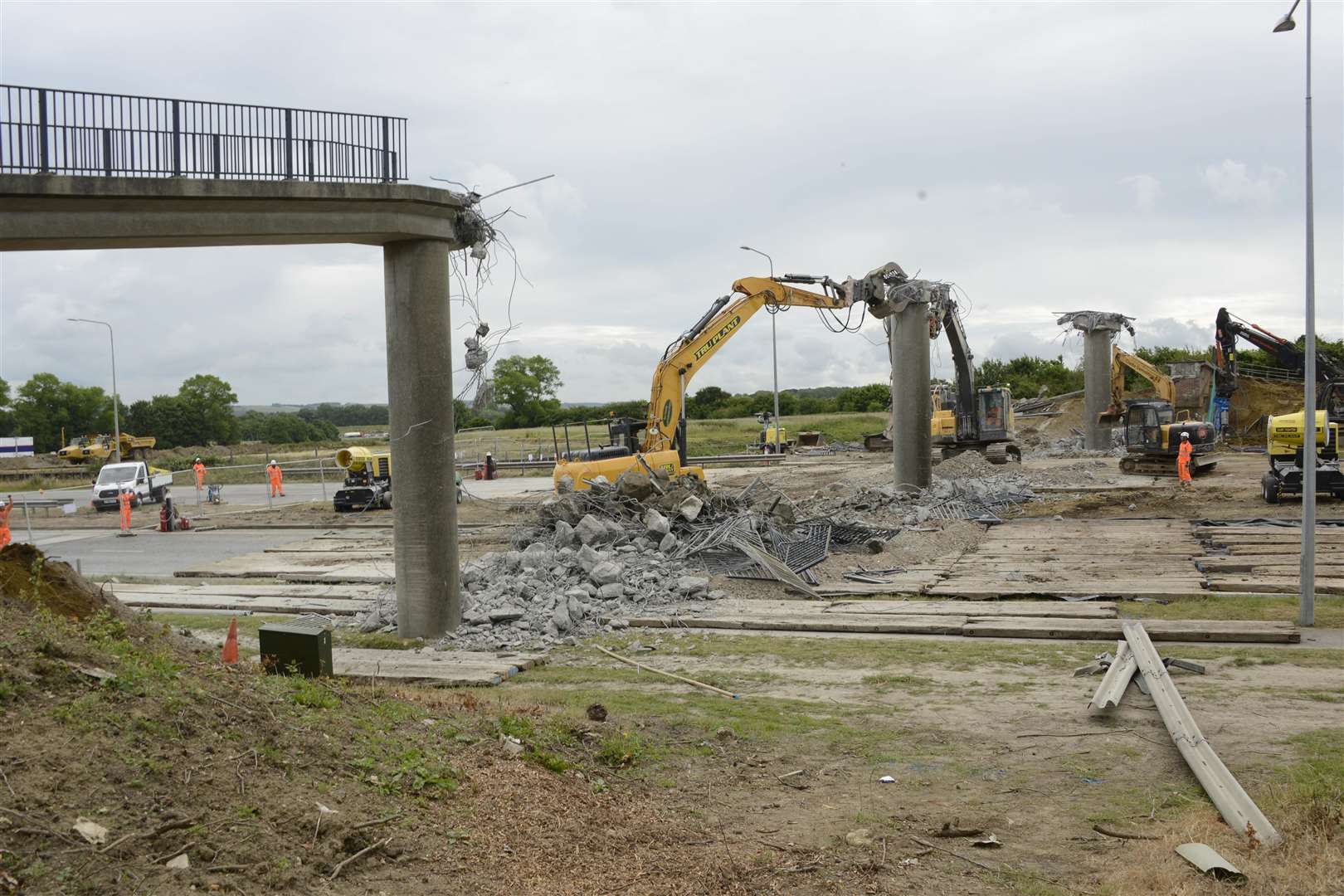 The Church Road footbridge being taken down.Picture: Paul Amos.