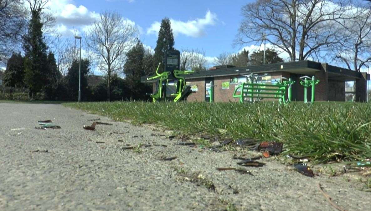 Smashed bottles are a sign of anti-social and dangerous behaviour which residents want to stamp out for everyone to enjoy using the park