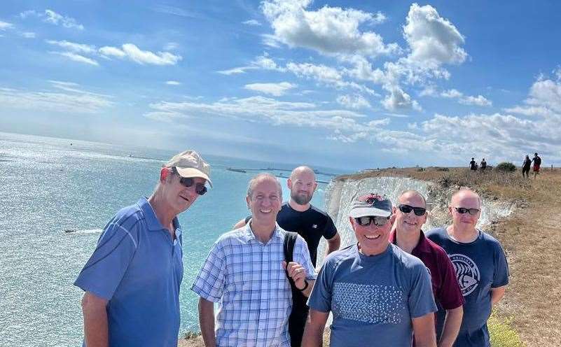 A view over the cliffs as the group made their way from Dover to Folkestone