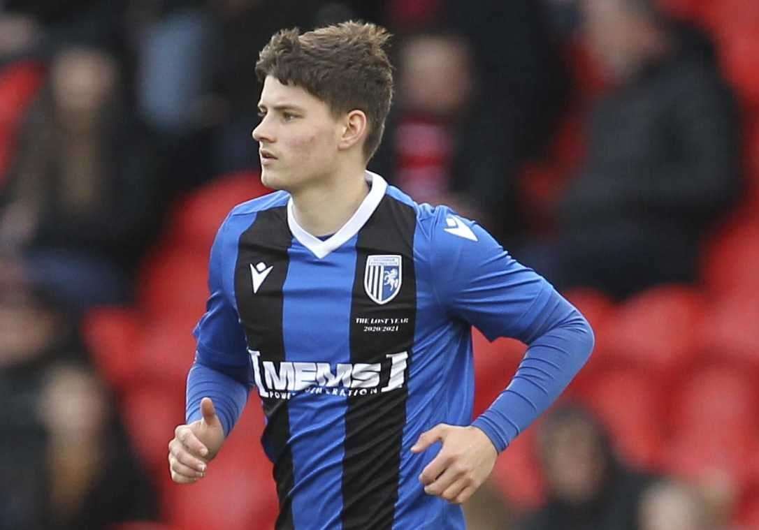 Josh Chambers made his debut for Gillingham against Doncaster. Picture: KPI