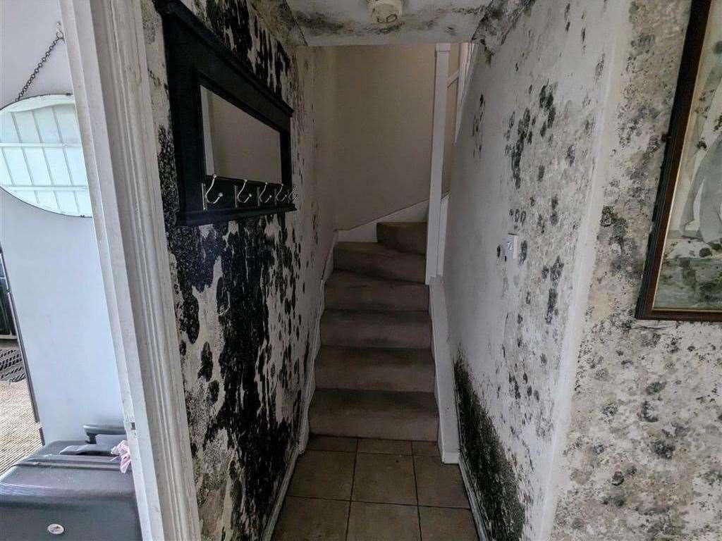 The property is covered in thick, black mould. Picture: Rightmove