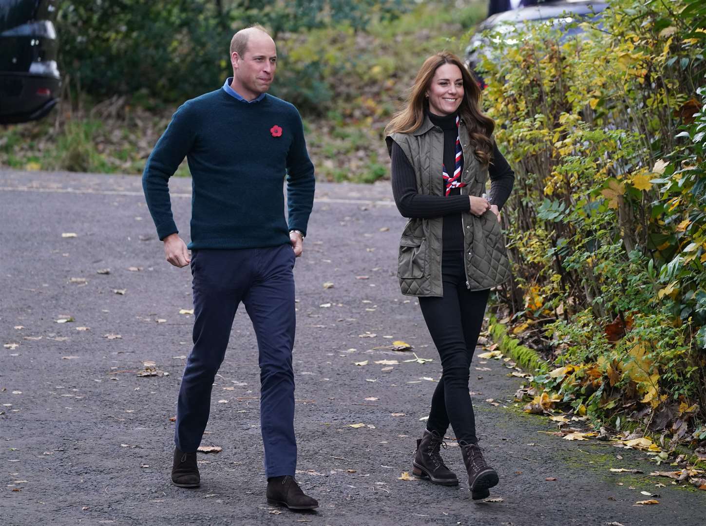 The Duke and Duchess of Cambridge arrive for a visit (Owen Humphreys/PA)