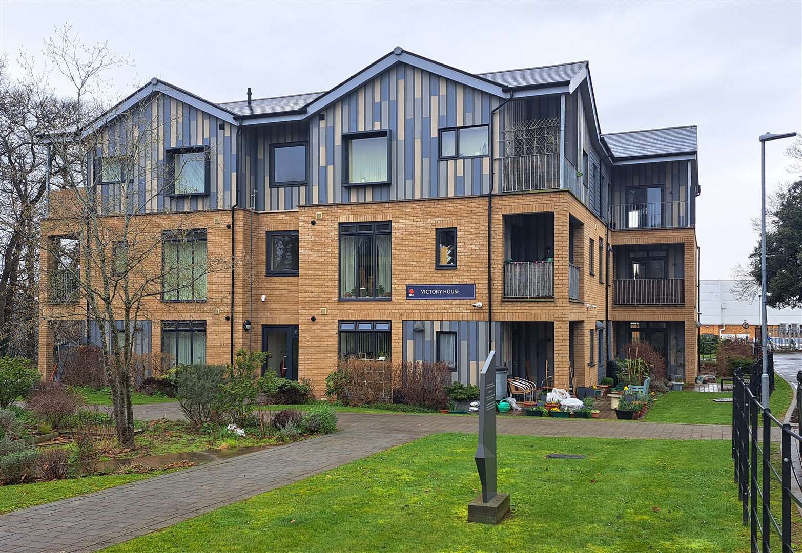 Victory House, one of the accommodation blocks at the village