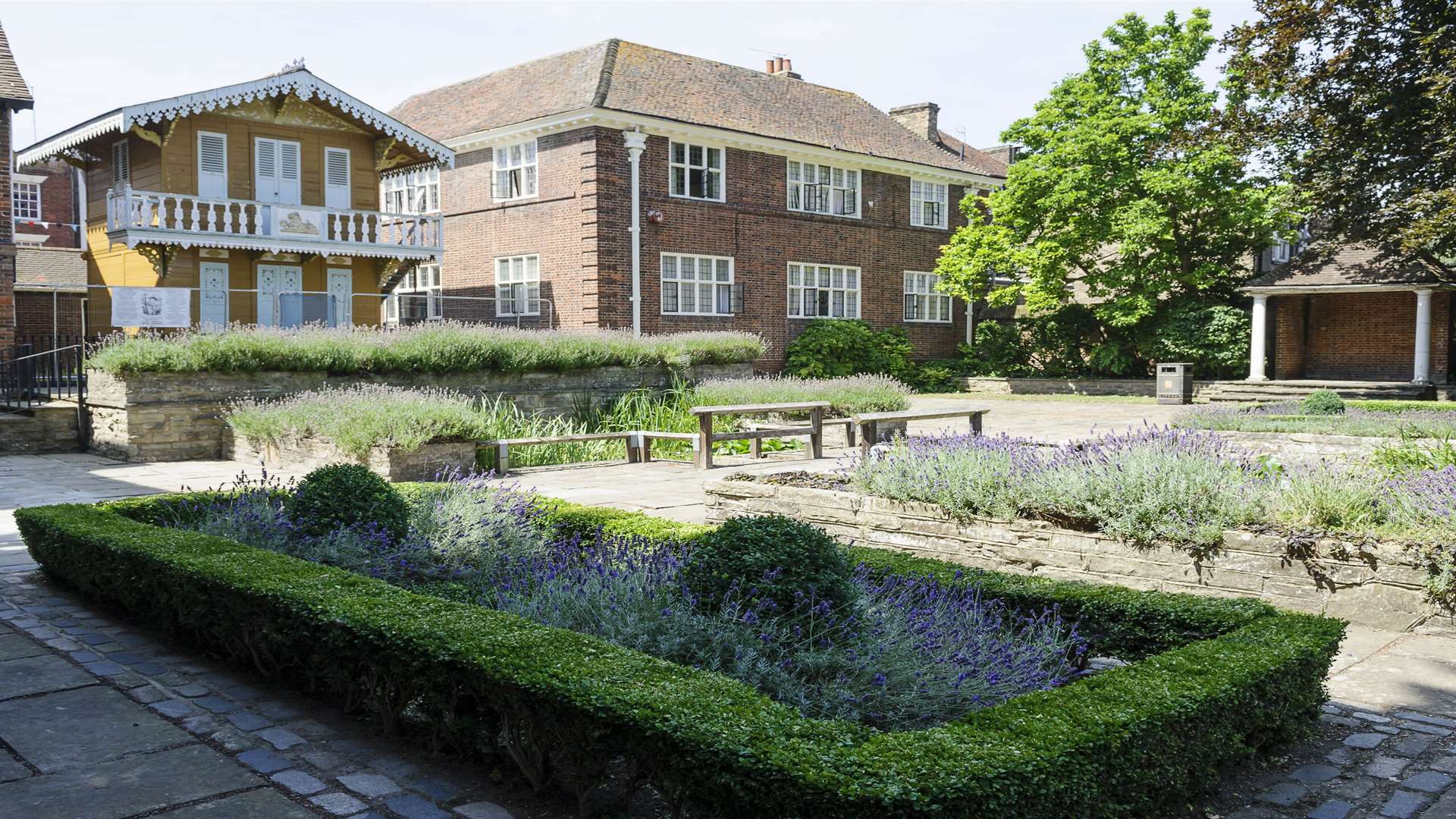 The gardens behind Eastgate House