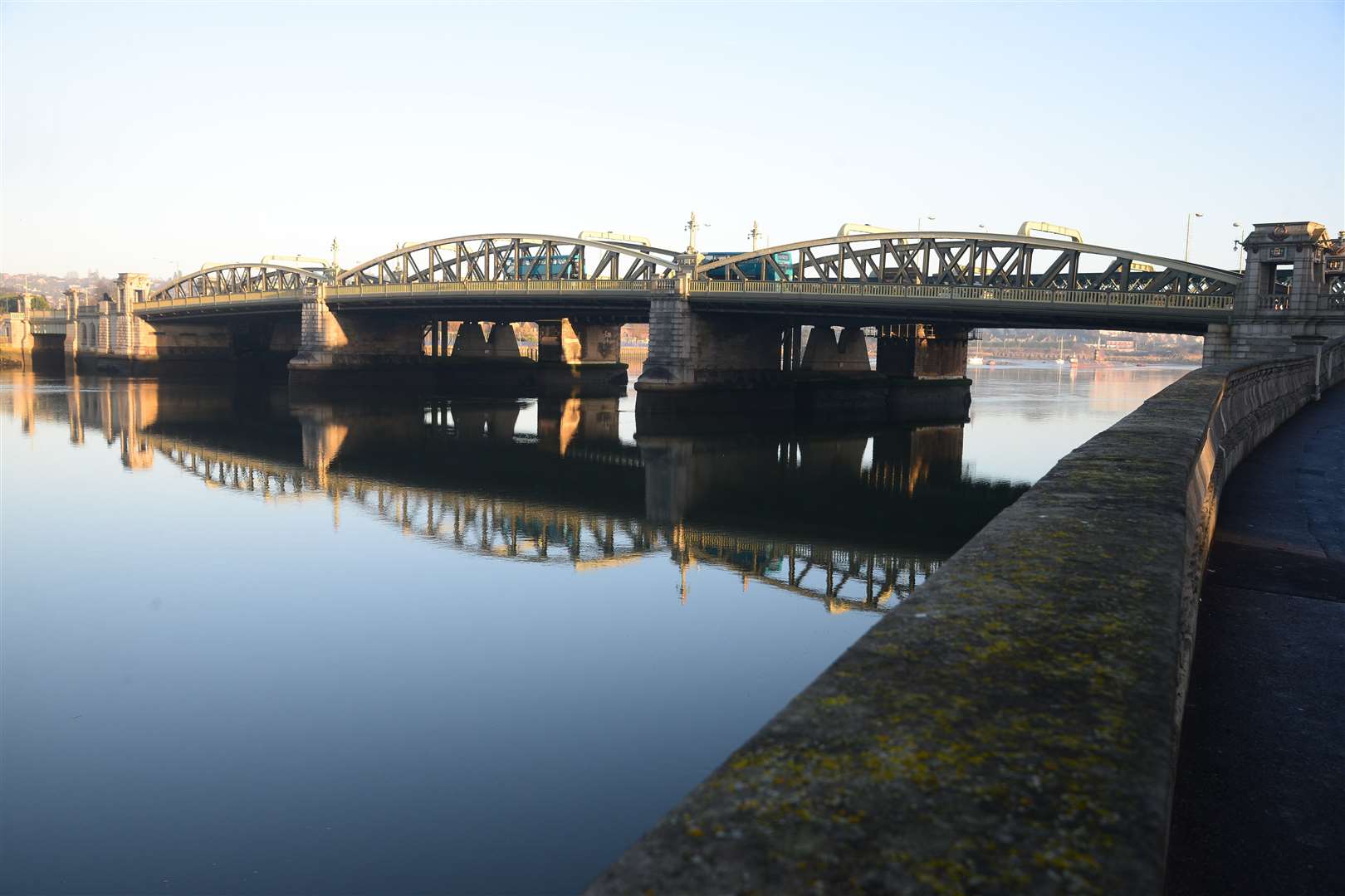 A portion of the bridge was closed this morning.