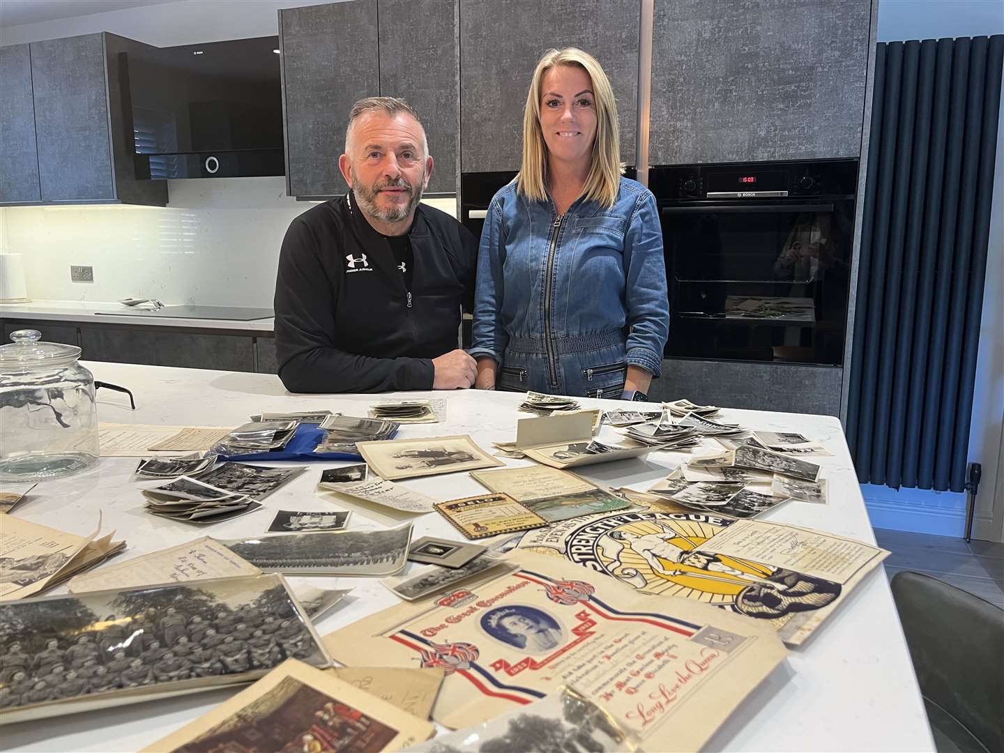 Darren and Natalie Songhurst were amazed to find letters and pictures hidden in their Ashford home