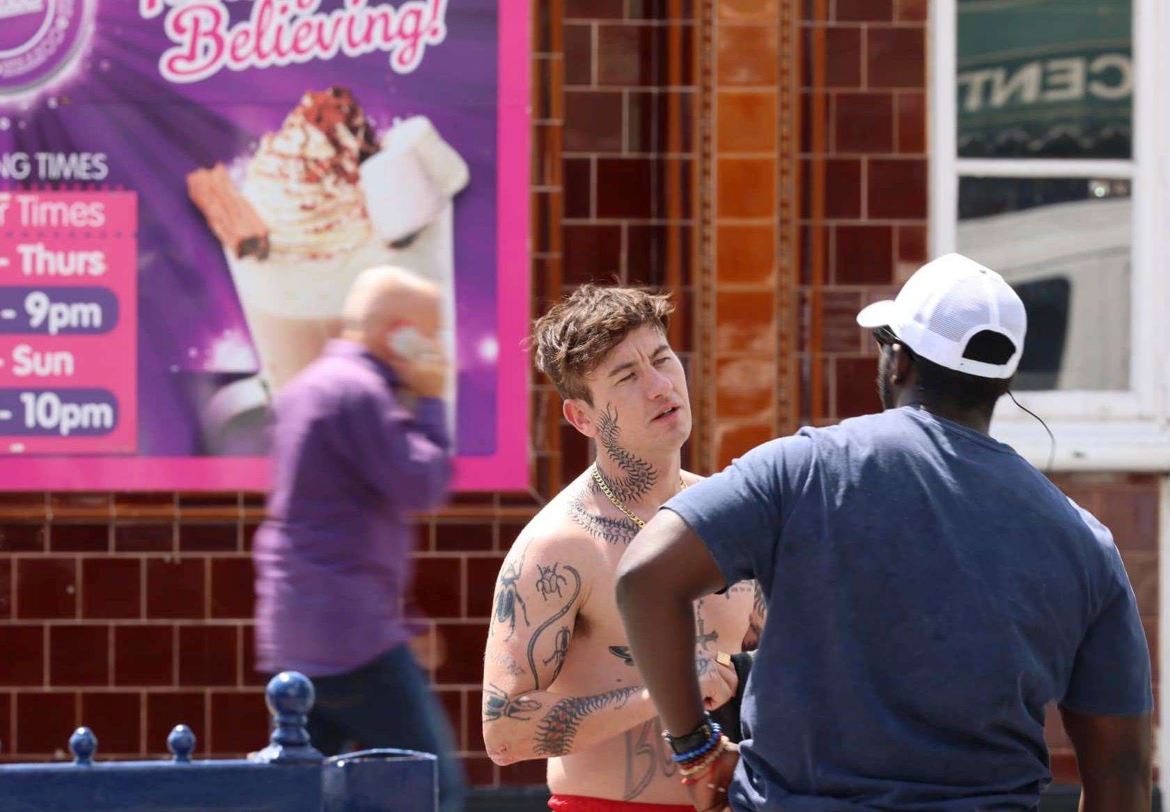 Actor Barry Keoghan was seen filming in Gravesend. Picture: Mark Dillen/Skyshark Media Ariel Imagery