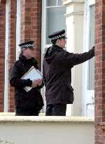 Police make house to house enquiries in Tunbridge Wells. Picture by MATTHEW WALKER