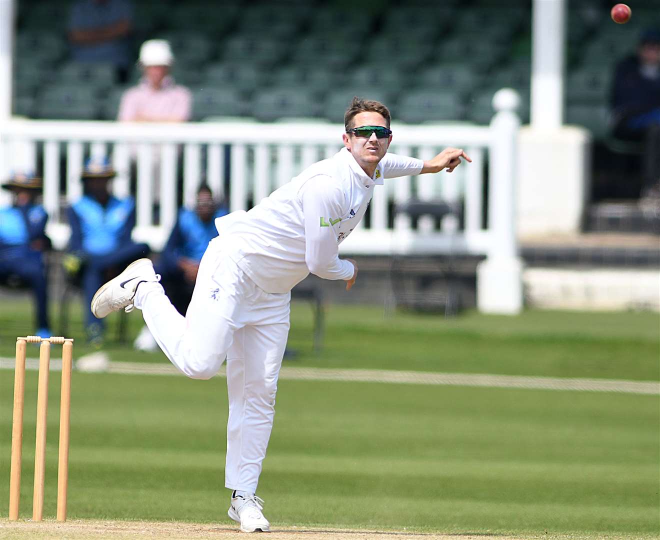 Joe Denly bowling. Picture: Barry Goodwin