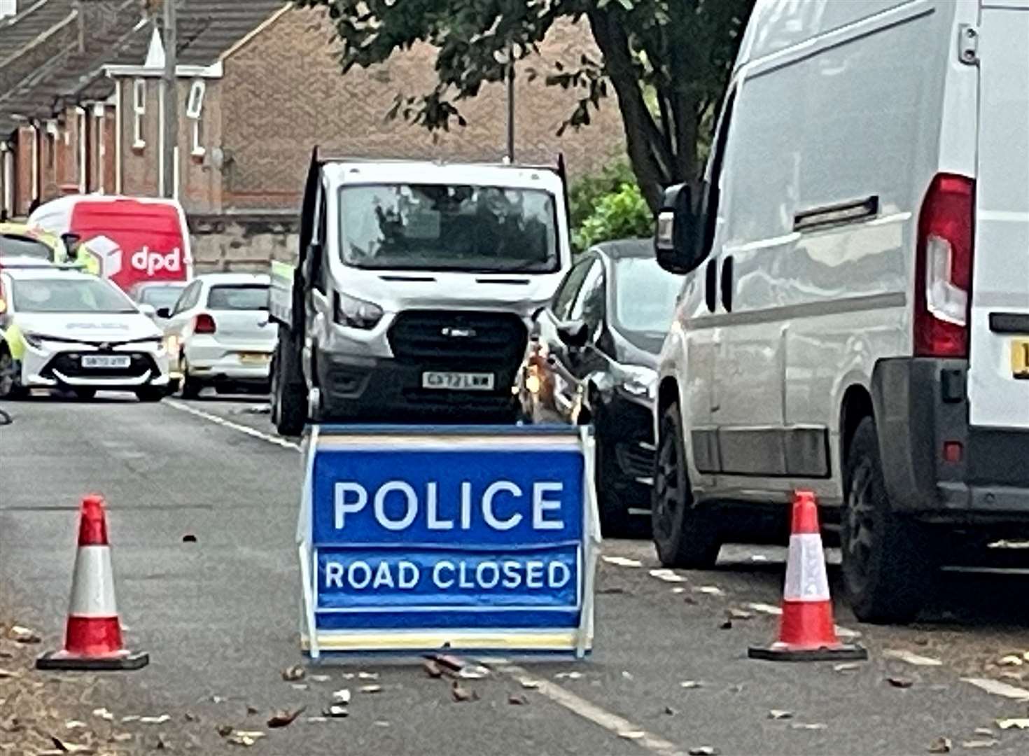 A car has been spotted on its roof in Foley Street, Maidstone