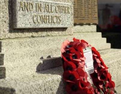 A wreath laid in previous years by mayor of Dover Cllr Gordon Cowan