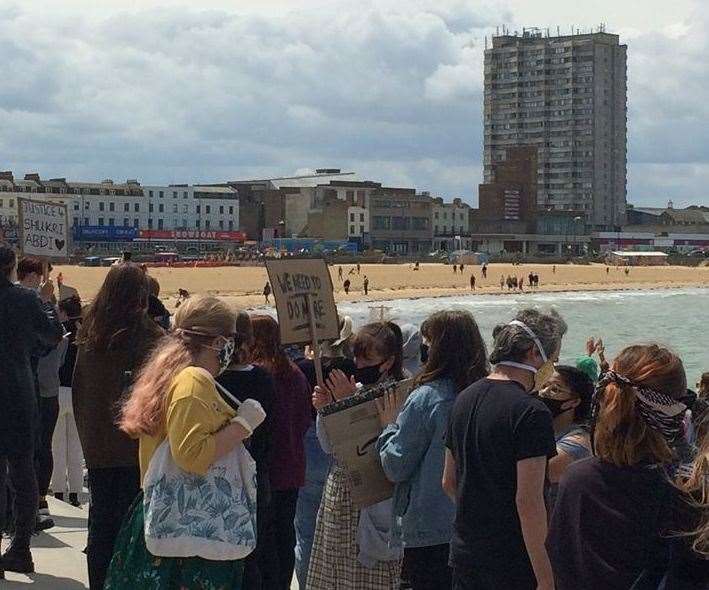 Margate seafront sees Margate to Minneapolis Protest March