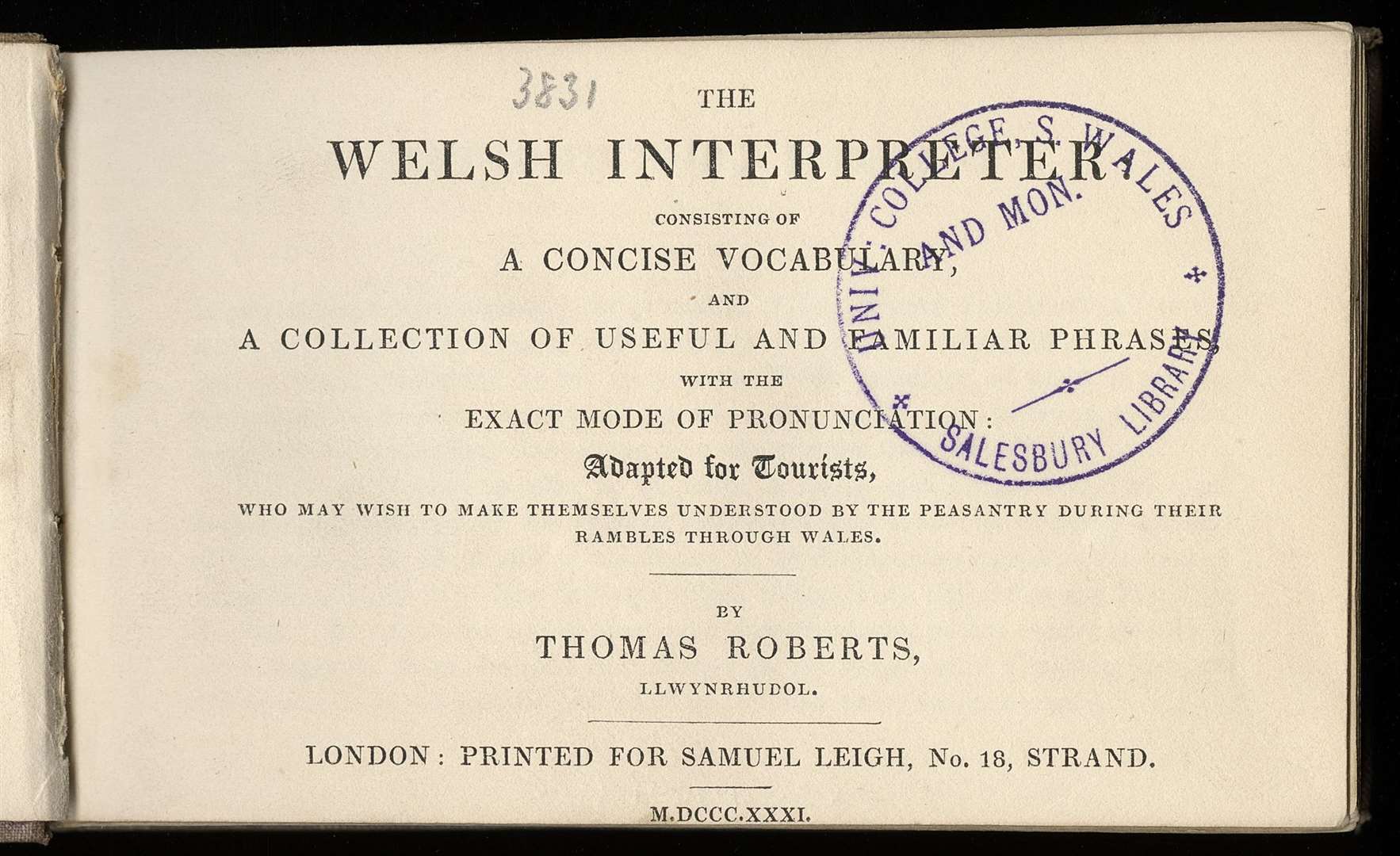 A page from The Welsh Interpreter (Cardiff University’s Special Collections and Archives)