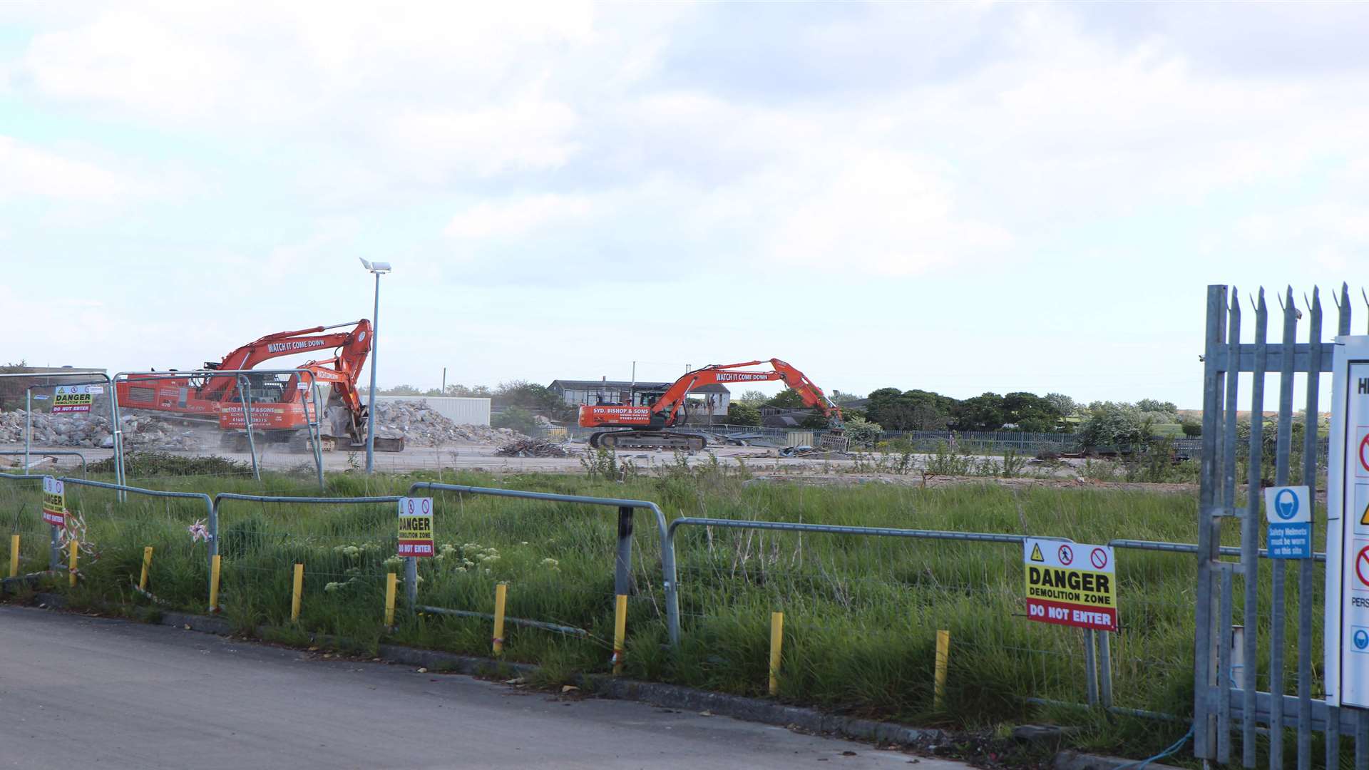 The demolished former HBC Engineering factory where the homes will go