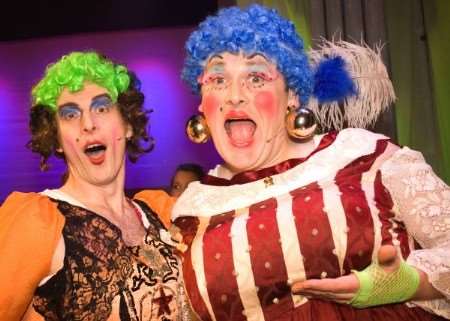 Ugly sisters Nick Glykeriou and Stuart Rogers from Theatrecraft's Cinderella