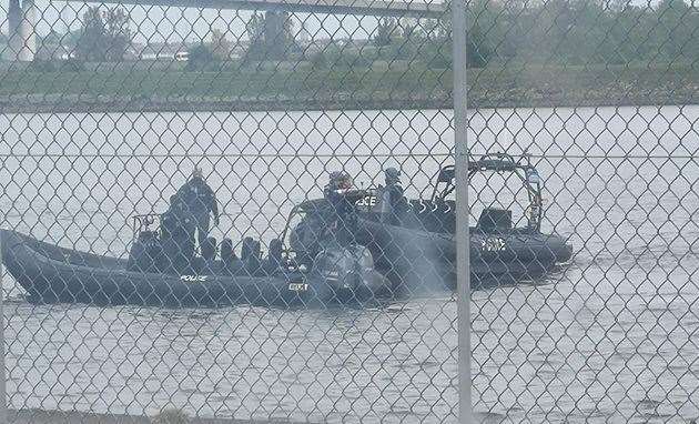 Police launches on the Swale. Picture: Any Homden (9403981)