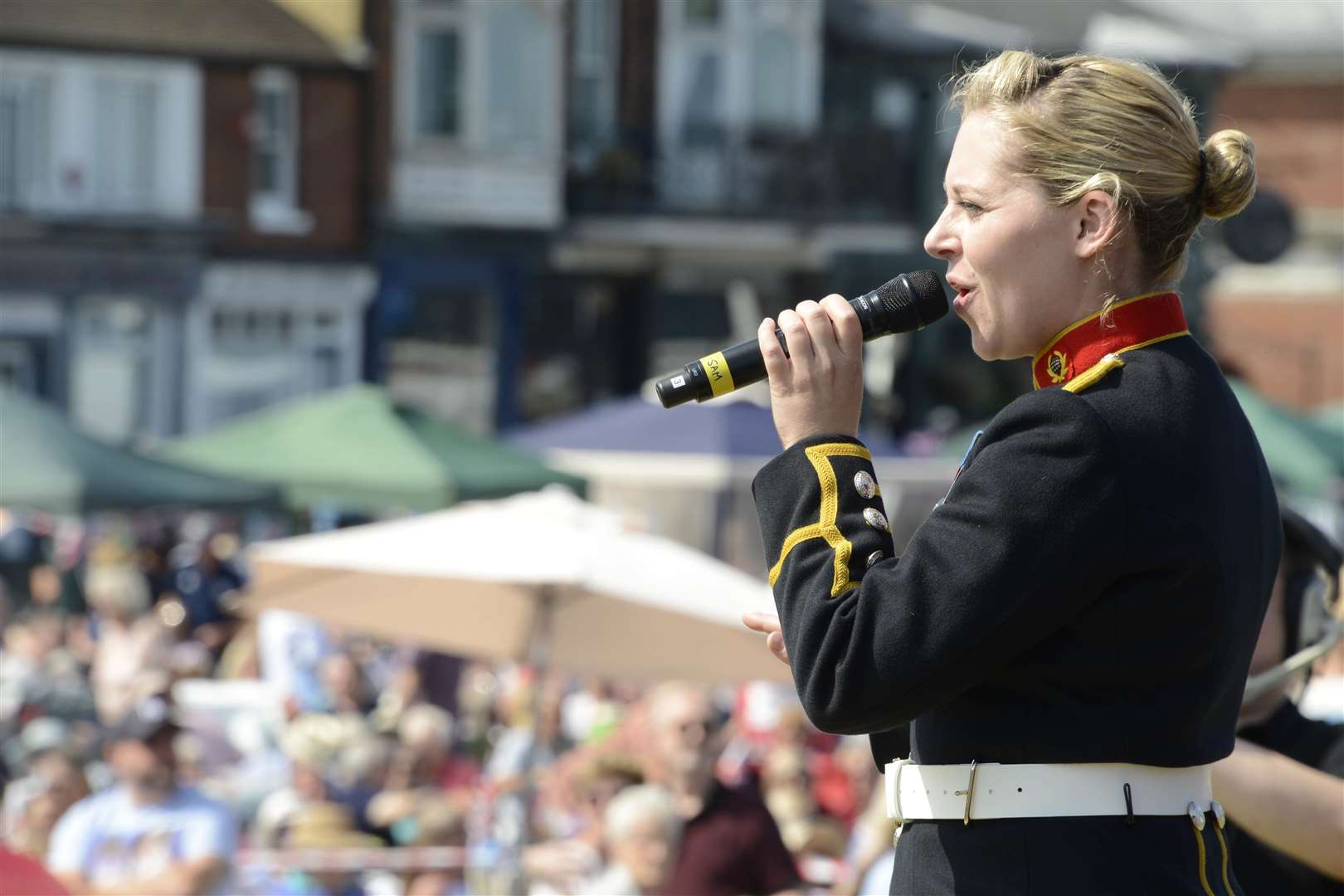 A soloist wows the crowd at the show. .Picture: Paul Amos.