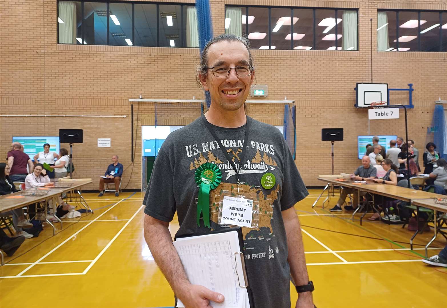 Green Party count agent Jeremy Webb believes his party has done well in the town