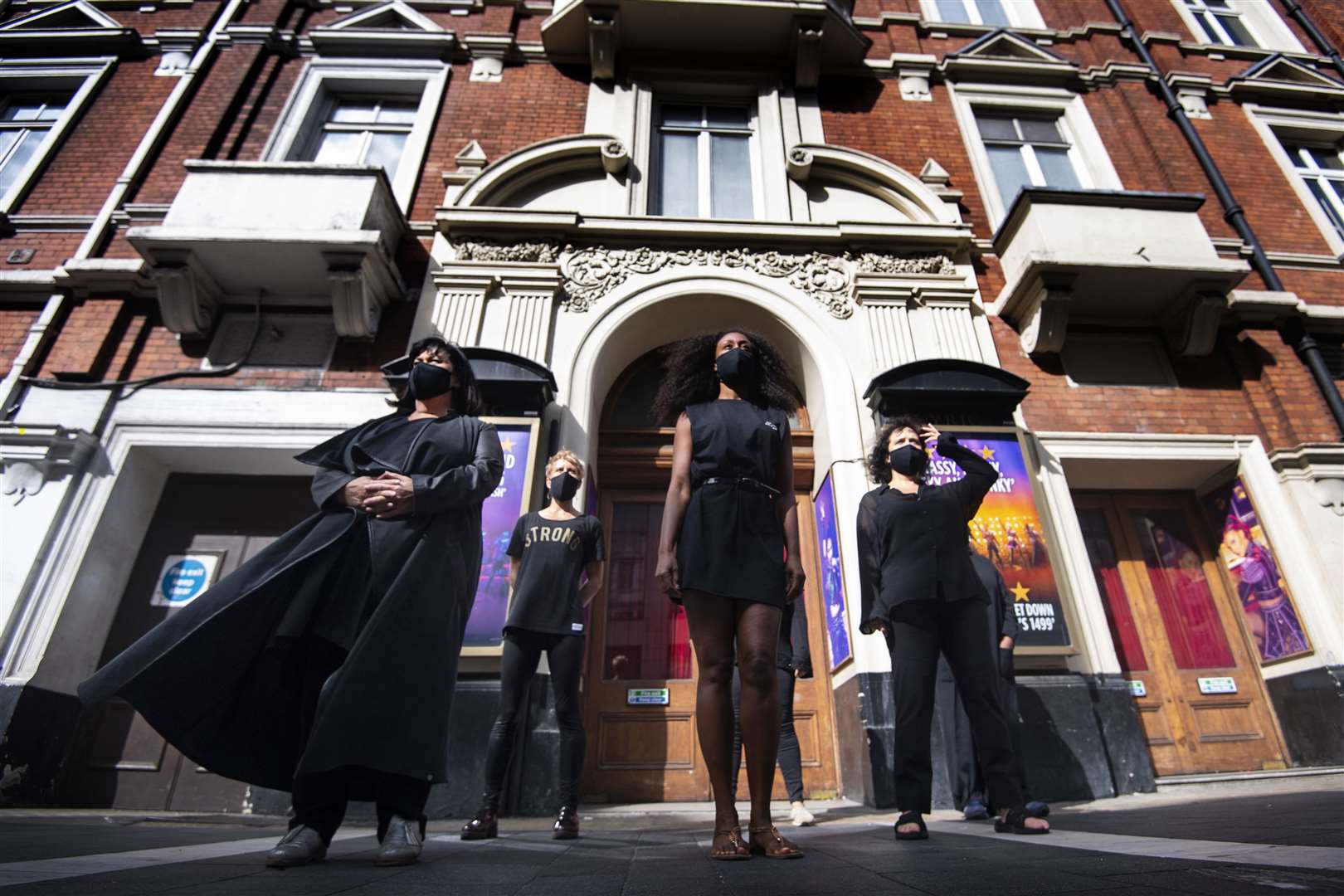 Comedian and writer Dawn French (front left) and singer Beverley Knight (front centre) have been raising awareness of the need to reopen theatres (Victoria Jones/PA)