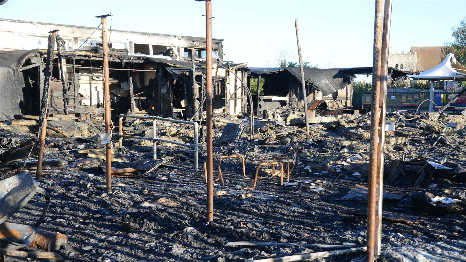 St James' School after the fire