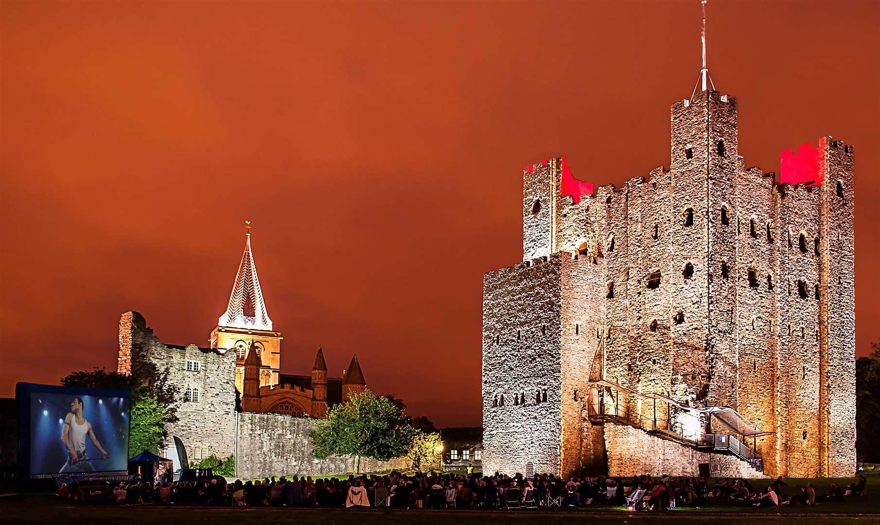 Rochester Castle will screen Bohemian Rhapsody Picture: Luna Cinema