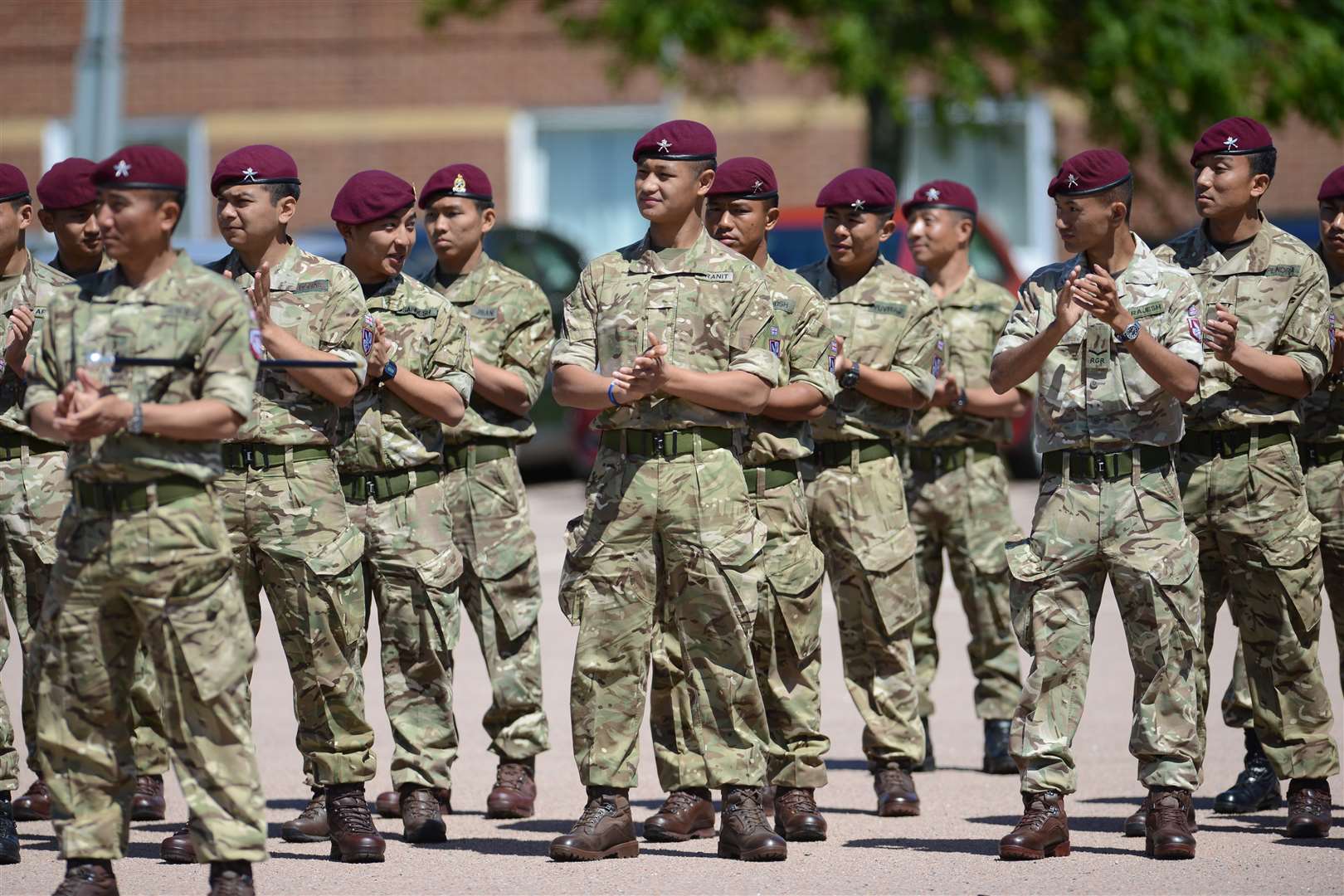 Gurkhas from 2 Battalion Royal Gurkha Rifles based at Sir John Moore ...