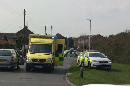 Emergency services are currently on the scene at Scrapsgate Road, Minster