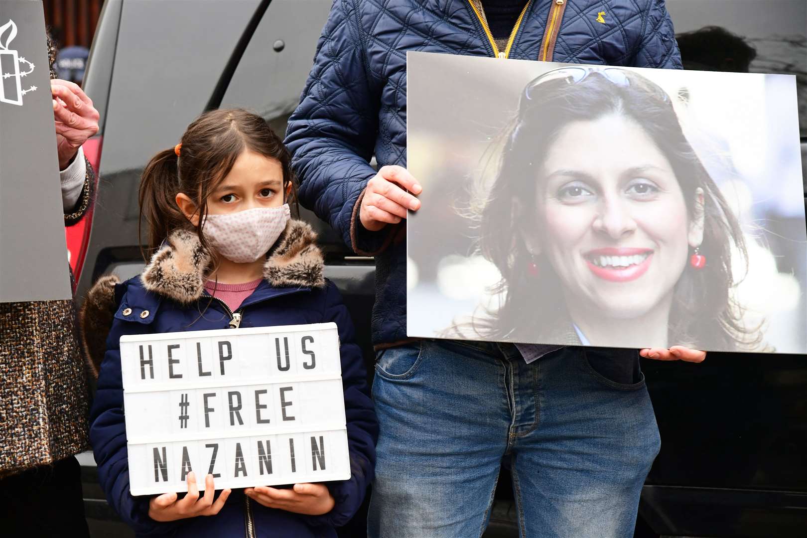 Nazanin Zaghari-Ratcliffe’s daughter Gabriella campaigning for the release of her mother (Ian West/PA)