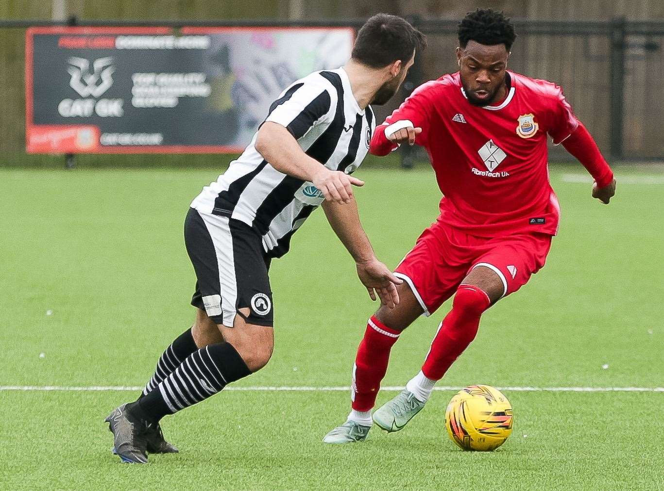 Josh Williams on the charge for Whitstable. Picture: Les Biggs