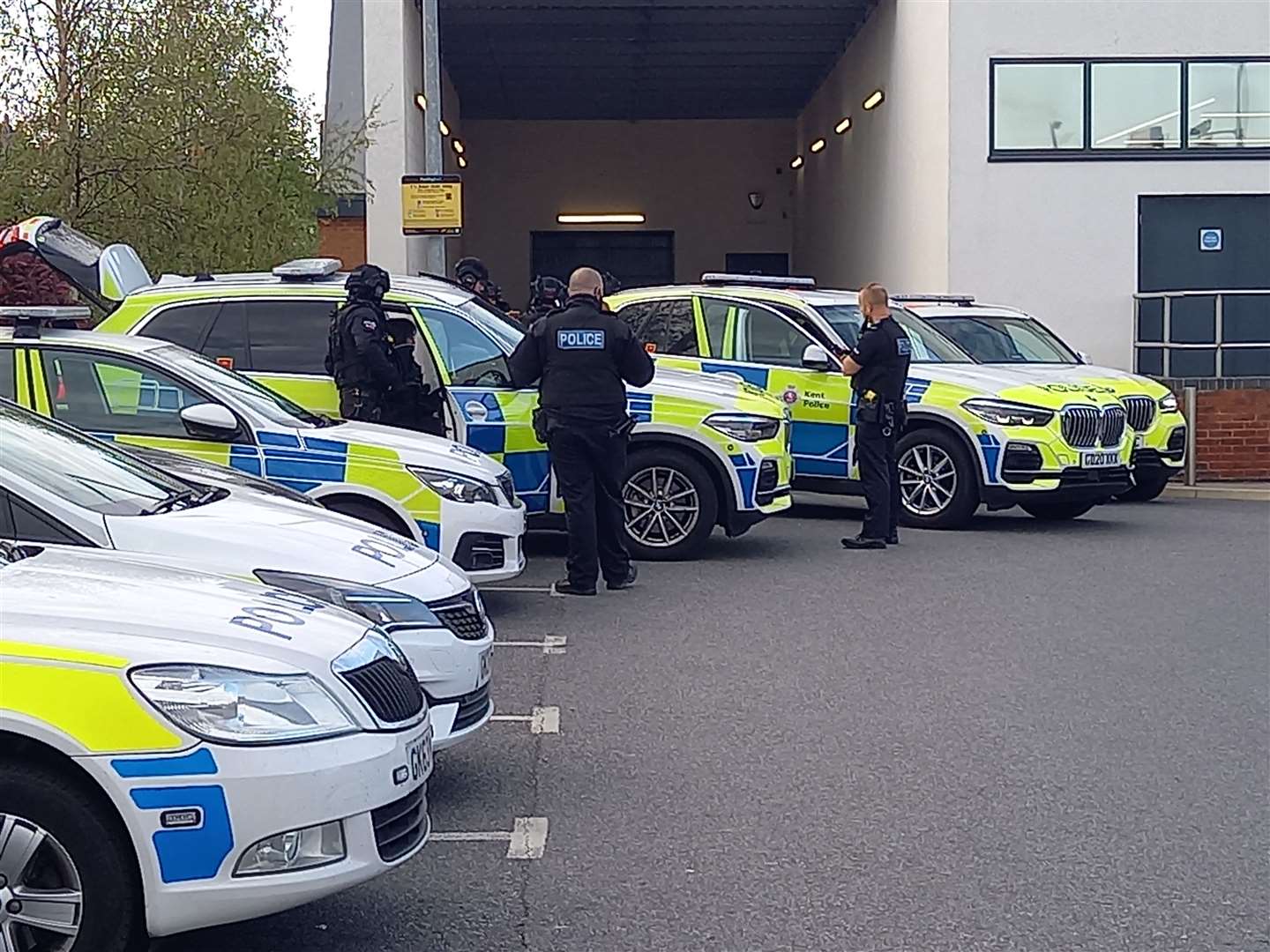 Armed police at Aldi in Herne Bay